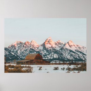 Poster Cabine matinal Sunrise au Grand Teton National Par
