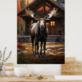 Poster *~* Cabine naturel AP49 MOOSE Forest Cottage (Cuisine)