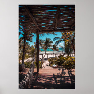 Poster Cabine Nipa sous les cocotiers