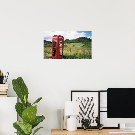 Poster Cabine téléphonique en Ecosse (Bureau à domicile)