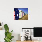 Poster Cabines de Bain, Plage de Middle Brighton, Port (Bureau à domicile)