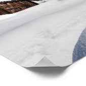 Poster Cabines traditionnels en bois de neige (Coin)