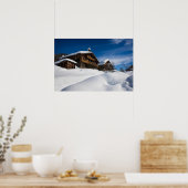 Poster Cabines traditionnels en bois de neige (Cuisine)