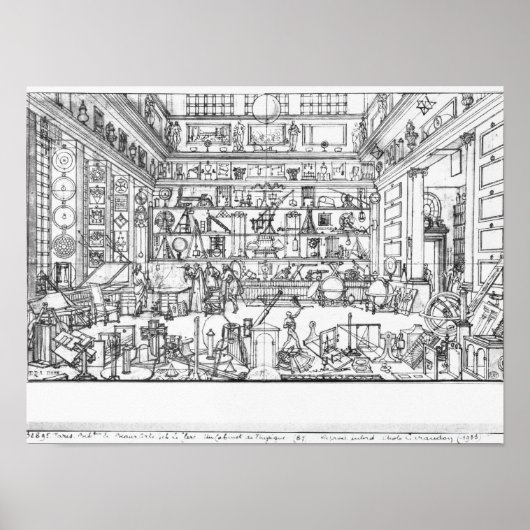 Poster Cabinet de physique, 1687 (Devant)