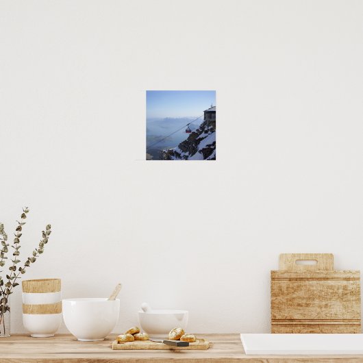 Poster Cable Car Suisse (Cuisine)