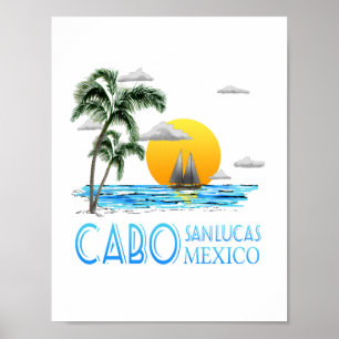 Poster Cabo à voile tropical San Lucas Mexique