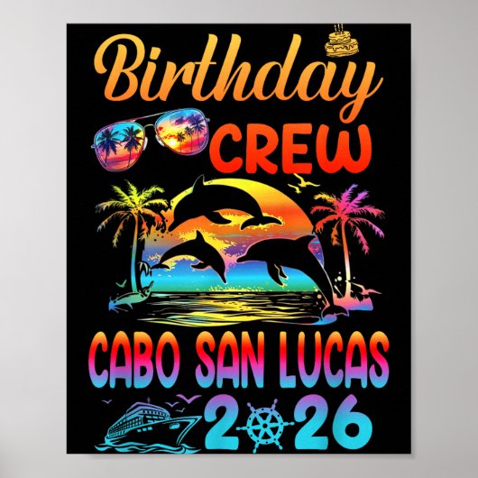 Poster Cabo San Lucas Birthday Trip Vacation 2026 Matchin (Devant)