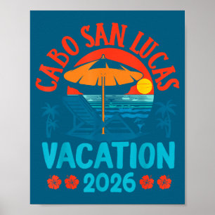 Poster Cabo San Lucas Mexique 2026 Vacances de Famille Pl