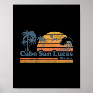 Poster Cabo San Lucas Mexique Plage Vacances d'Été Vintag