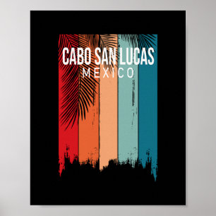 Poster Cabo San Lucas Mexique Rétro