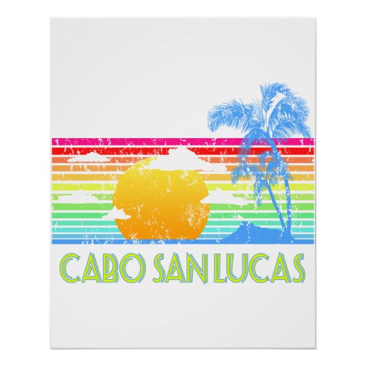 Poster Cabo Tropical vintage San Lucas (Devant)