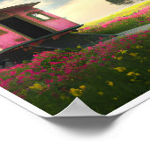 Poster Caboose rose imprimable (Coin)