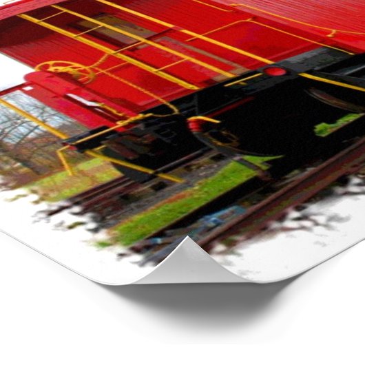 Poster Caboose rouge (Coin)