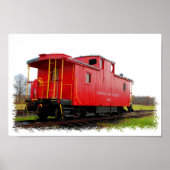 Poster Caboose rouge (Devant)