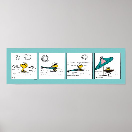 Poster cacahuètes | Bois de bois à la plage (Devant)