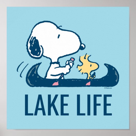 Poster cacahuètes | Canoë Snoopy & Woodstock (Devant)