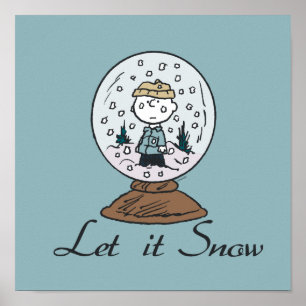 Poster cacahuètes   Charlie Brown Snow Globe