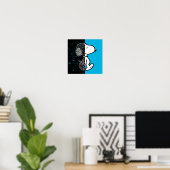 Poster cacahuètes | Conception géométrique Snoopy (Bureau à domicile)