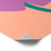 Poster cacahuètes | Illustration de la nature Fleur pourp (Coin)