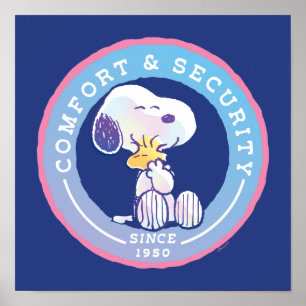 Poster cacahuètes Insigne de confort et de sécurité ble