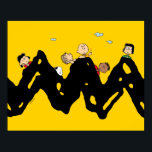 Poster cacahuètes | La Bande sur le Zig Zag<br><div class="desc">Découvrez ce design amusant de cacahuètes avec le Gang des cacahuètes.</div>