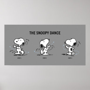 Poster cacahuètes   La Danse Snoopy