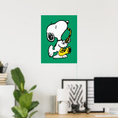 Poster cacahuètes | Lecteur Snoopy Saxophone (Bureau à domicile)