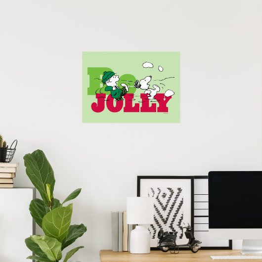 Poster cacahuètes | Linus & Snoopy Be Jolly (Bureau à domicile)