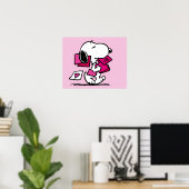 Poster cacahuètes | Saint Valentin | Snoopy Avec Valentin (Bureau à domicile)