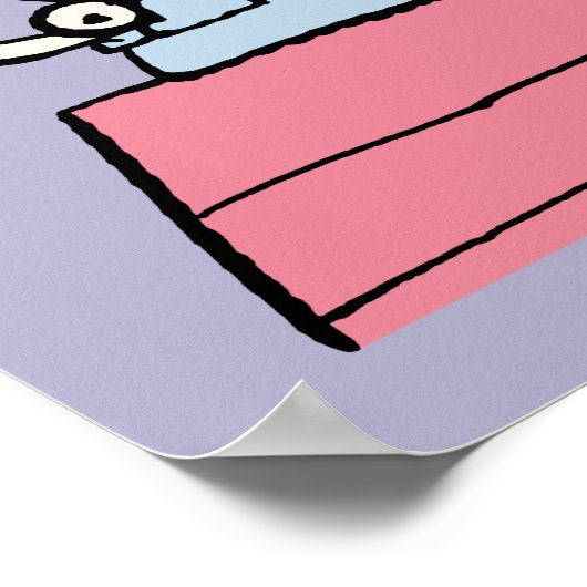 Poster cacahuètes | Snoopy à la machine à écrire (Coin)