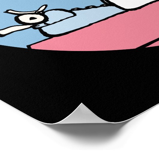 Poster cacahuètes | Snoopy à la machine à écrire (Coin)