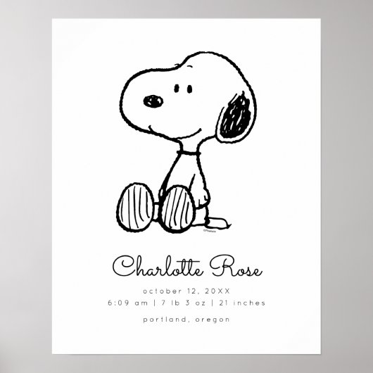 Poster cacahuètes | Snoopy Baby (Devant)