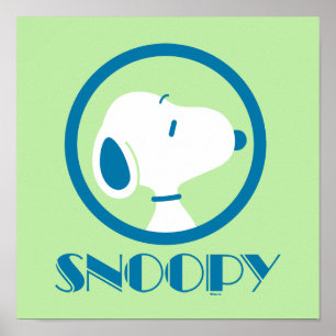 Poster cacahuètes Snoopy Blue Deco Dreams