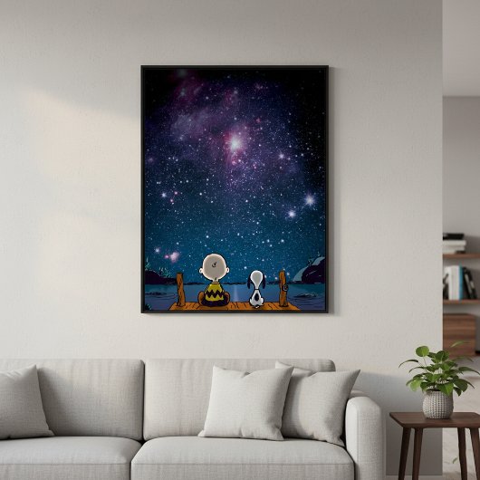 Poster cacahuètes | Snoopy & Charlie Brown Star Watching