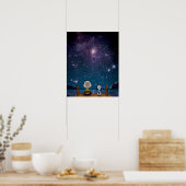 Poster cacahuètes | Snoopy & Charlie Brown Star Watching (Cuisine)