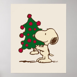 Poster cacahuètes Snoopy Christmas Tree