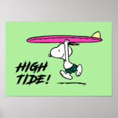 Poster cacahuètes | Snoopy Courir sur le Surf (Devant)