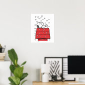 Poster cacahuètes | Snoopy Doghouse Snowflakes (Bureau à domicile)