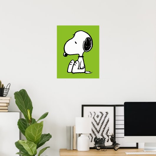 Poster cacahuètes | Snoopy En Bas (Bureau à domicile)