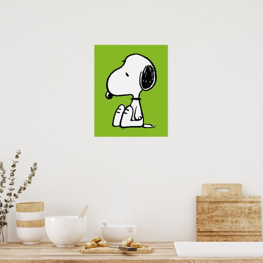 Poster cacahuètes | Snoopy En Bas (Cuisine)