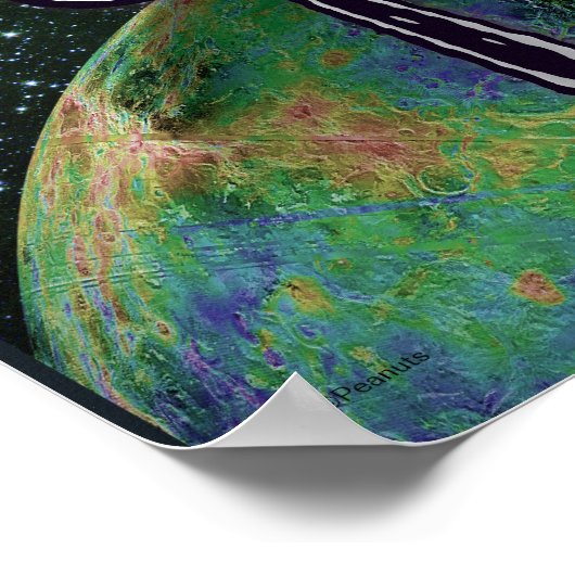 Poster cacahuètes | Snoopy Espacé (Coin)