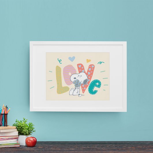 Poster cacahuètes | Snoopy Flower Love