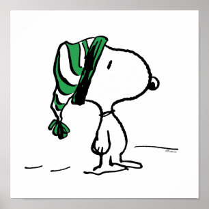 Poster cacahuètes   Snoopy Green Casquette de neige