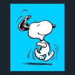 Poster cacahuètes | Snoopy Happy Dance<br><div class="desc">Snoopy est l'adorable beagle de Charlie Brown dans la bande dessinée Peanuts de Charles M. Schulz. Découvrez ce joli dessin de cacahuètes avec ce chien adorable.</div>