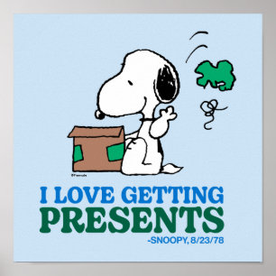 Poster cacahuètes   Snoopy I Love Obtenir des présentatio