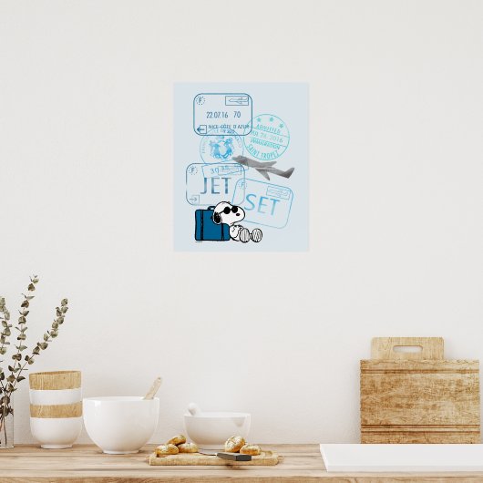 Poster cacahuètes | Snoopy Jet Set (Cuisine)