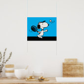 Poster cacahuètes | Snoopy Joue Au Tennis (Cuisine)