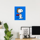 Poster cacahuètes | Snoopy L'As Volant (Bureau à domicile)