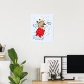 Poster cacahuètes | Snoopy l'As Volant à Noël (Bureau à domicile)