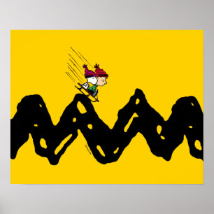 Poster cacahuètes   Snoopy & Linus Sled Ride